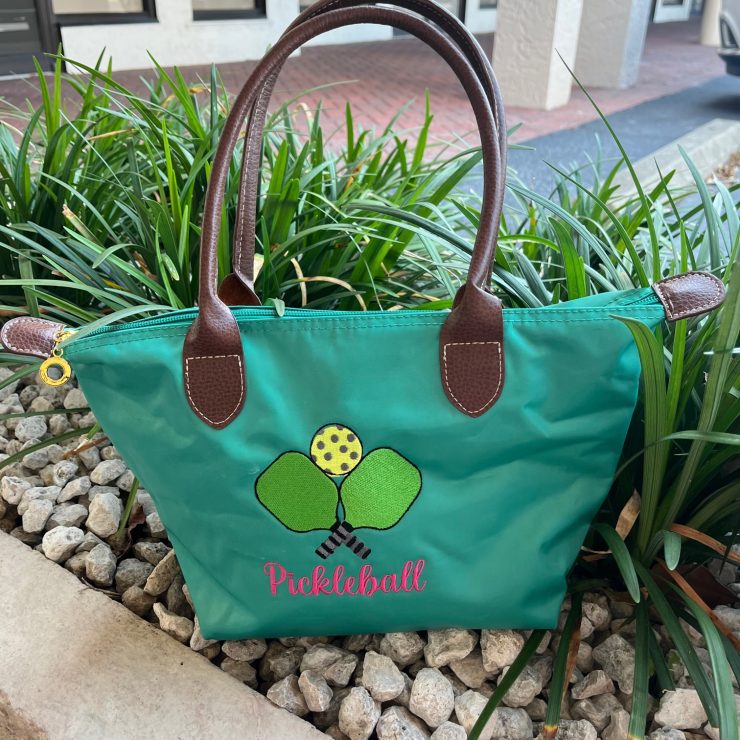 A photo of the Nylon Pickleball Tote In Turquoise product