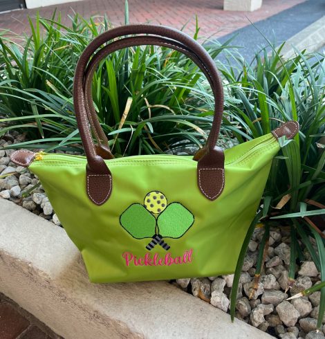 A photo of the Nylon Pickleball Tote In Green product
