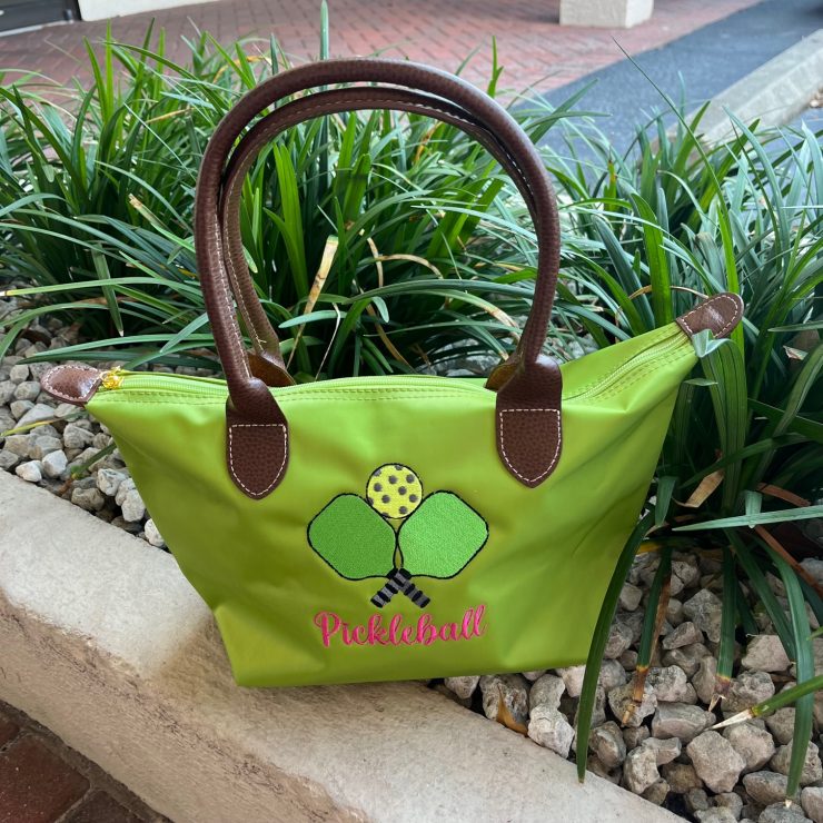 A photo of the Nylon Pickleball Tote In Green product