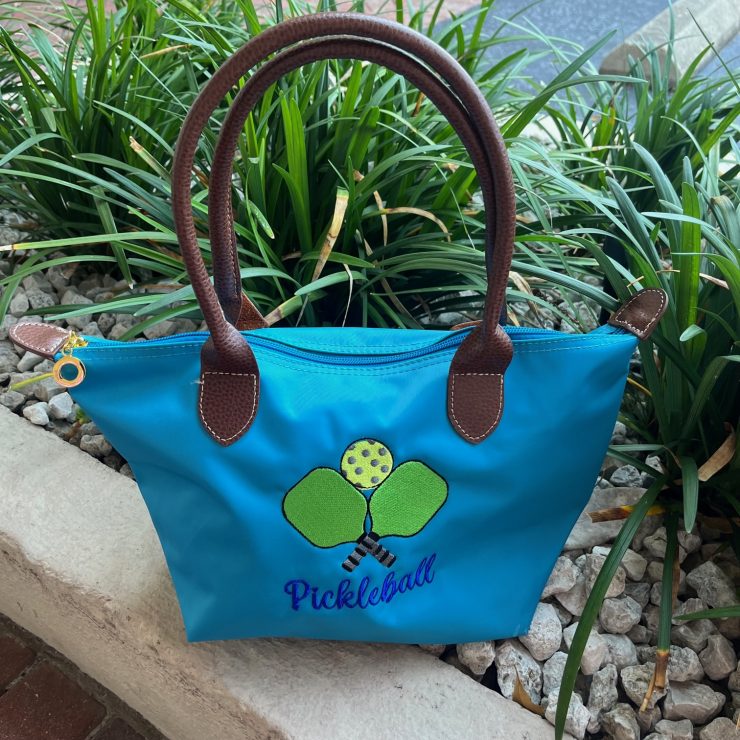 A photo of the Nylon Pickleball Tote In Blue product
