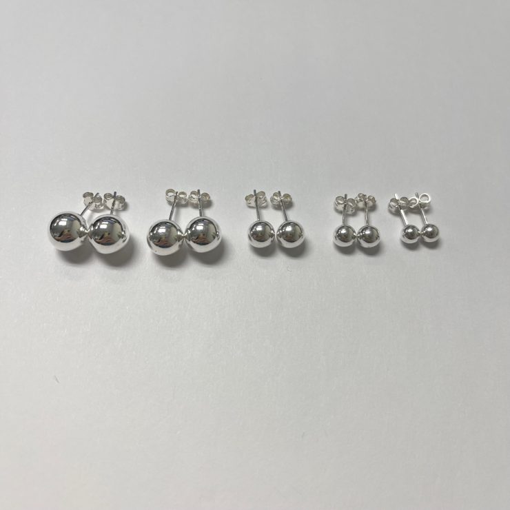 A photo of the Sterling Silver Ball Studs product