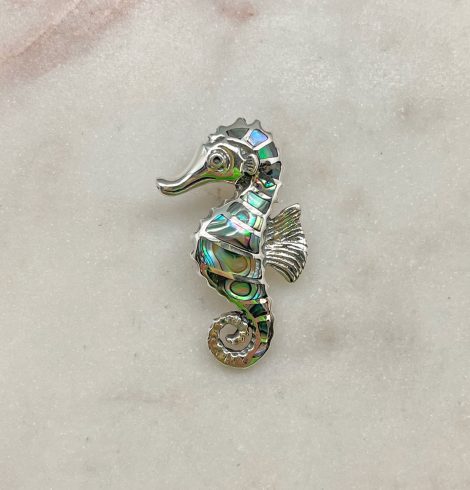 A photo of the Abalone Seahorse Pendant product