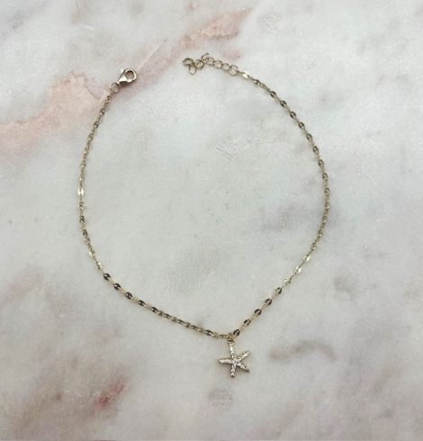 A photo of the CZ Starfish Anklet product