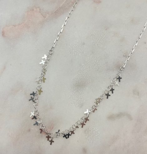 A photo of the Cross Charm Necklace product