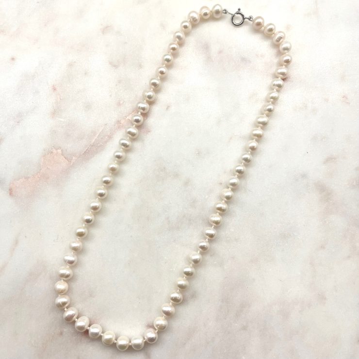 A photo of the Fresh Water Pearl Necklace with Sterling Silver Clasp product