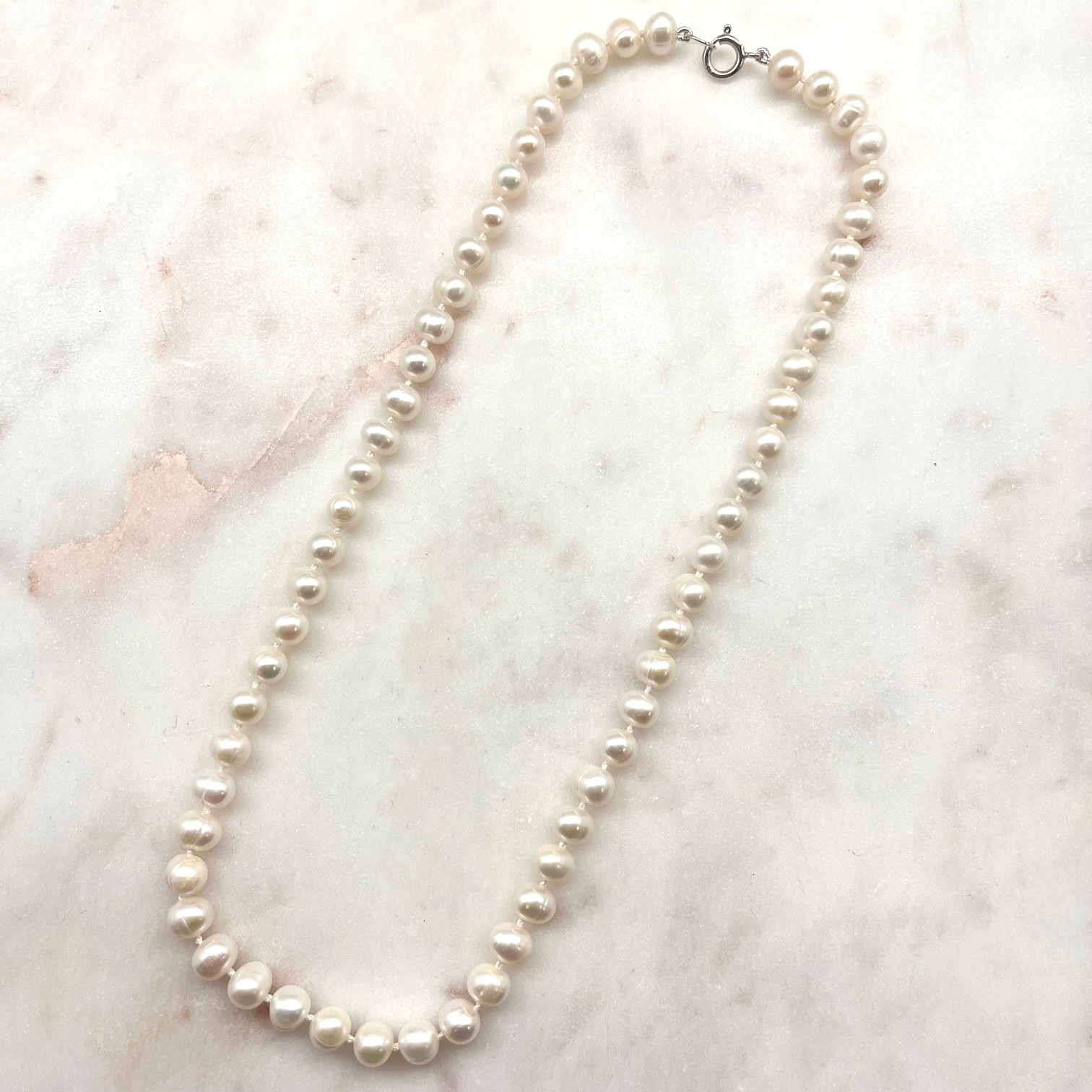 Fresh Water Pearl Necklace with Sterling Silver Clasp - Best of ...