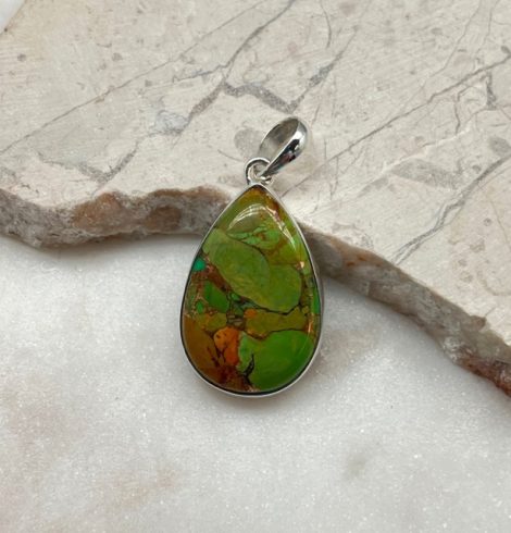 A photo of the Green Copper Turquoise Pendant product