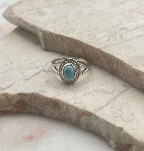 A photo of the Sterling Silver Larimar Ring product