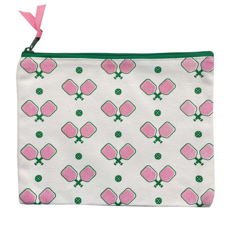 A photo of the Multi Print Pickleball Pouch in Pink & Green product
