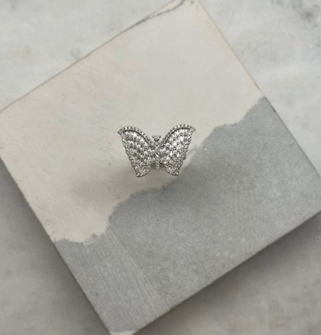 A photo of the Rhinestone Butterfly Ring product