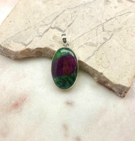 A photo of the Ruby Zoisite Pendant product