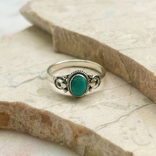 A photo of the Sterling Silver Turquoise Ring product