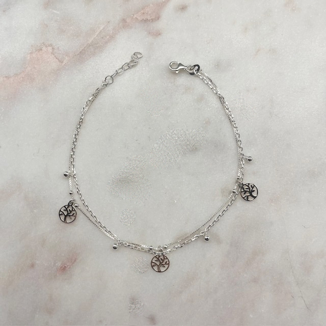thumbnail image 2 of Celtic Tree Of Life Anklet - .925 Sterling Silver Adjustable Ankle Bracelet For Women With Extender 2 of 14