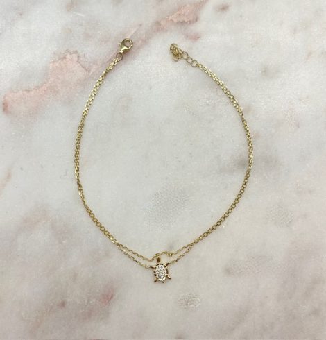 A photo of the Turtle Charm Anklet product