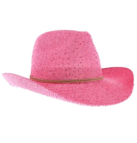 A photo of the Sequin Cowboy Hat In Pink product