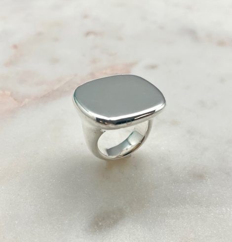 A photo of the Sterling Silver Square Signet Ring product