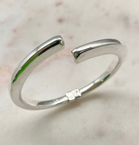A photo of the Sterling Silver Open Flat Tube Bangle product