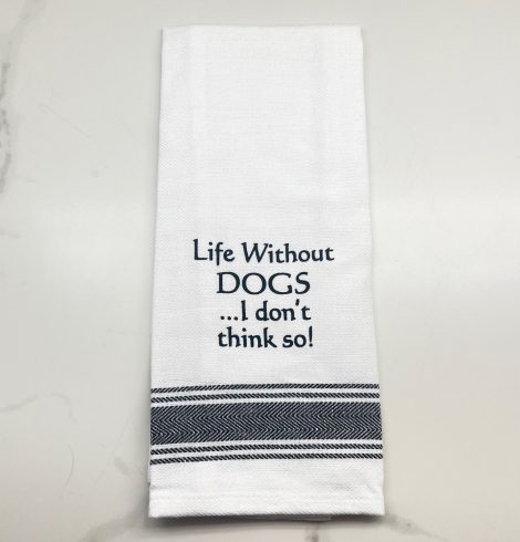 A photo of the Life Without Dogs Towel product