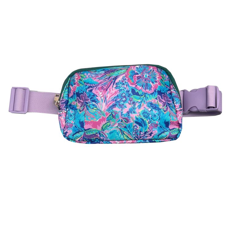 A photo of the Pretty in Pink Floral Belt Bag product