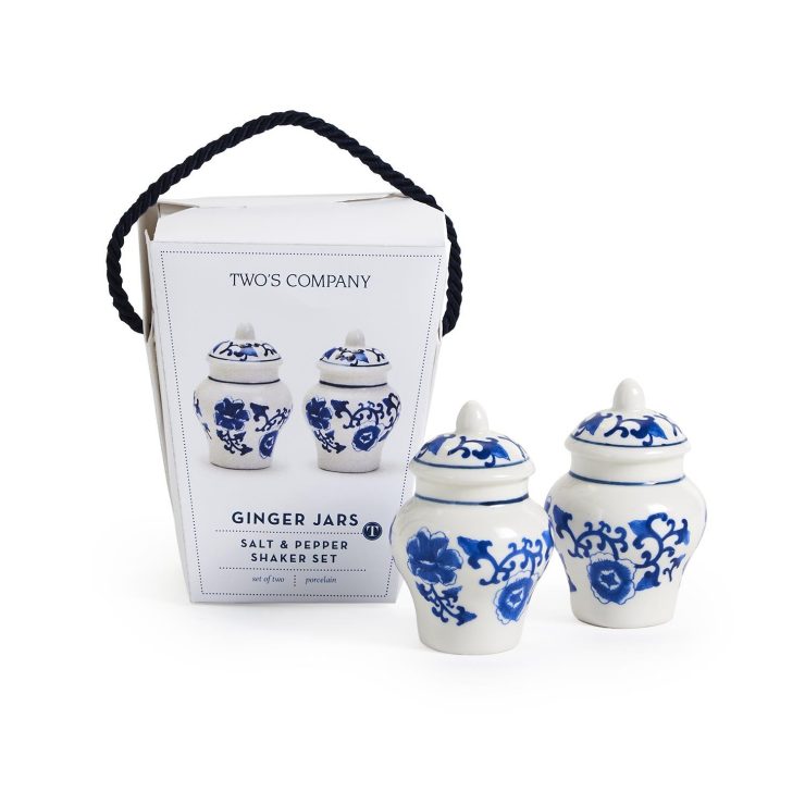A photo of the Mini Ginger Jar Salt and Pepper Shaker Set product