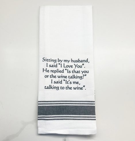A photo of the You or The Wine Talking Towel product
