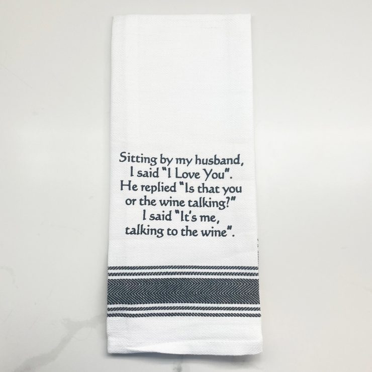 A photo of the You or The Wine Talking Towel product