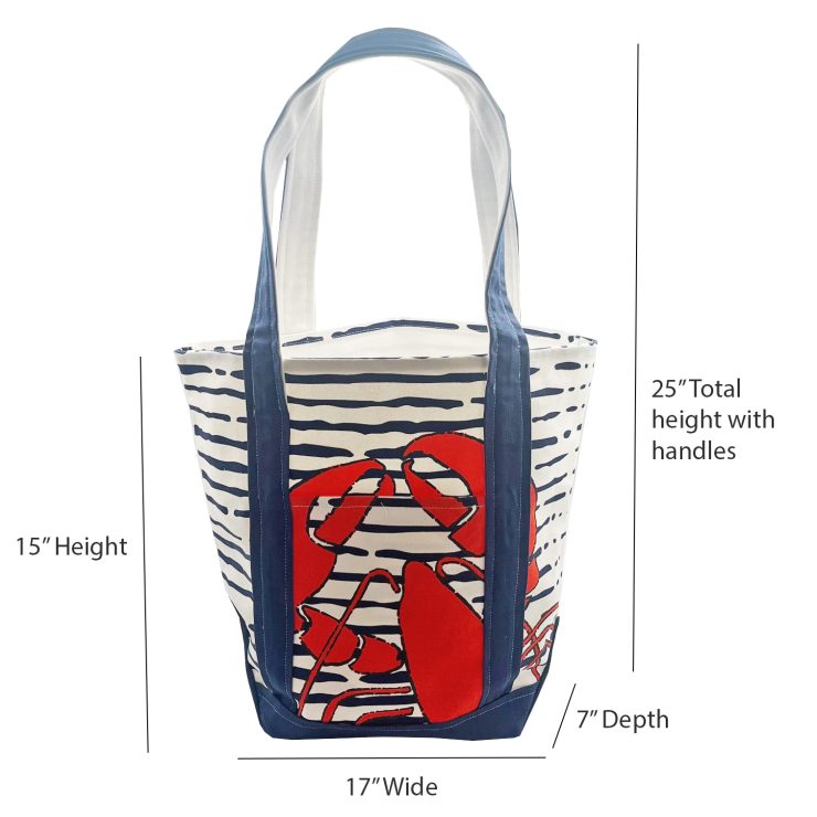 A photo of the Lobster Canvas Beach Tote Bag product