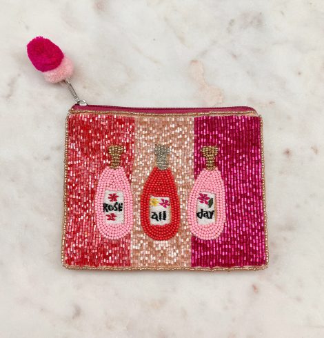 A photo of the Rose All Day Beaded Coin Pouch product