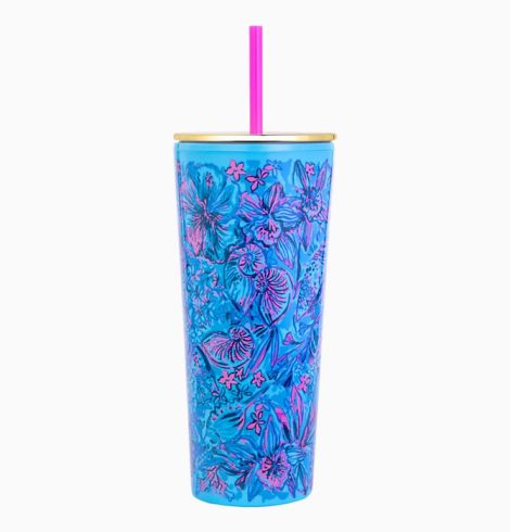 A photo of the Tumbler with Straw in Shells N Bells product
