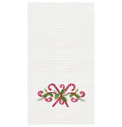 A photo of the Candy Cane Kitchen Towel product