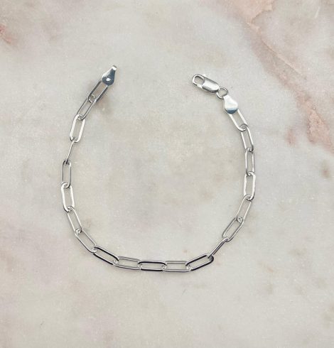 A photo of the Sterling Silver Paper Clip Bracelet product