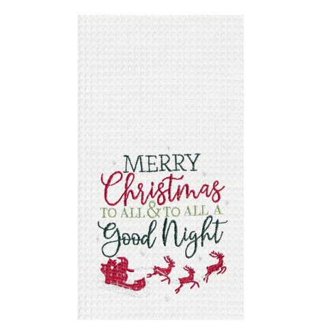 A photo of the Merry Christmas to All Kitchen Towel product