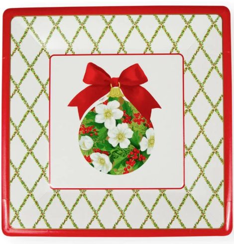 A photo of the Ornament and Trellis Paper Dinner Plates product