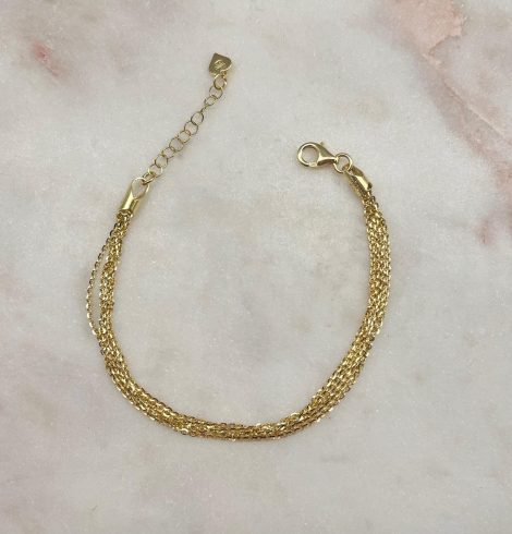 A photo of the Brillant 5 Strand Gold Plated Bracelet product