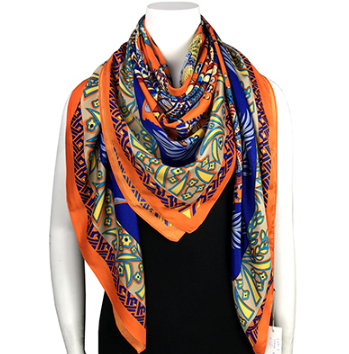 A photo of the Living Free Scarf in Orange product