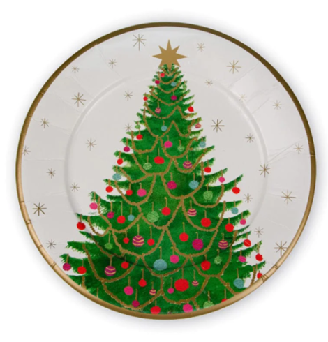 A photo of the Merry And Bright Paper Dinner Plates product