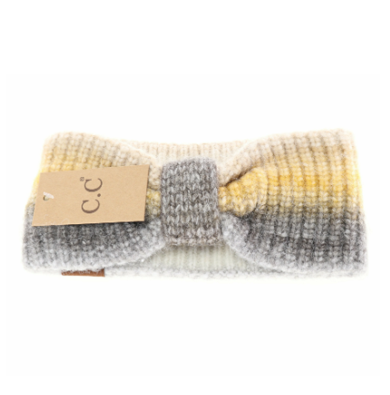 A photo of the Multicolored Ombre Headband in Mustard product