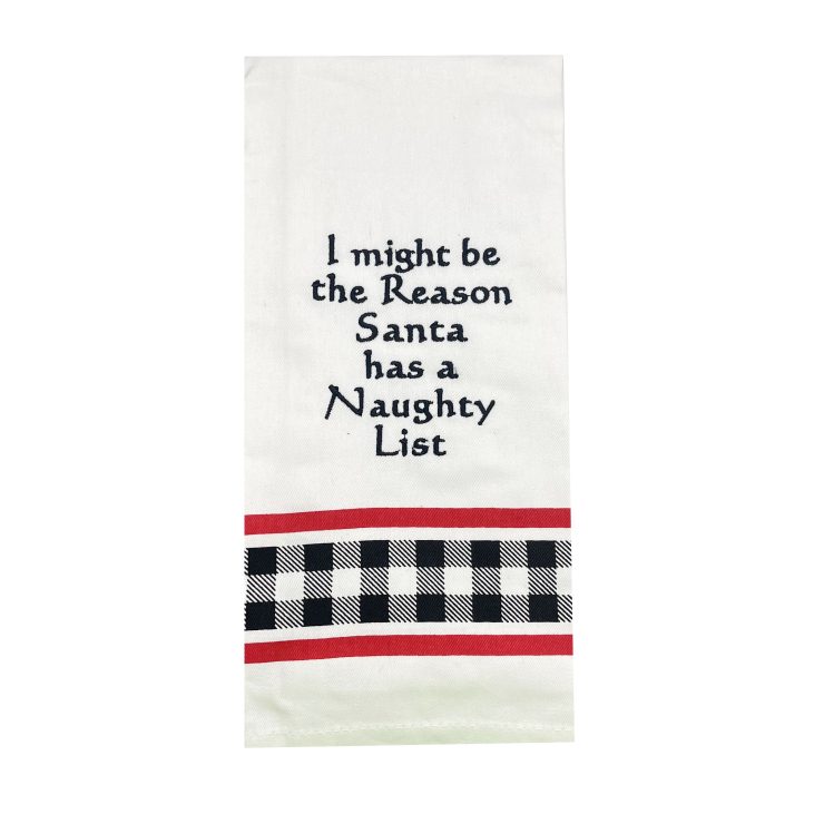 A photo of the Naughty List Towel product