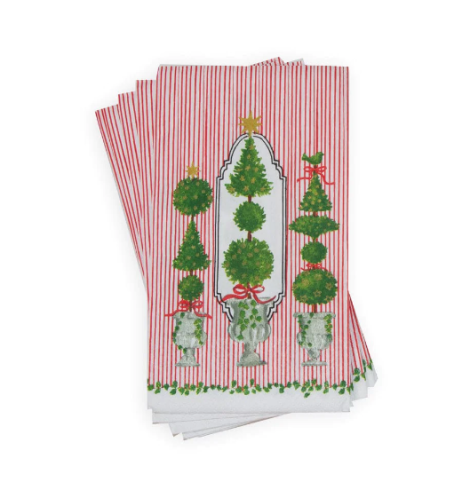 A photo of the Eloise Red Guest Towel Napkins product