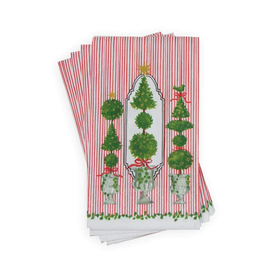 A photo of the Eloise Red Guest Towel Napkins product