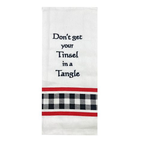 A photo of the Tinsel In A Tangle Towel product