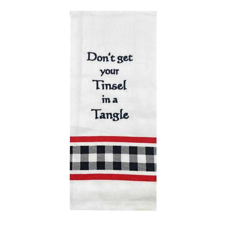 A photo of the Tinsel In A Tangle Towel product