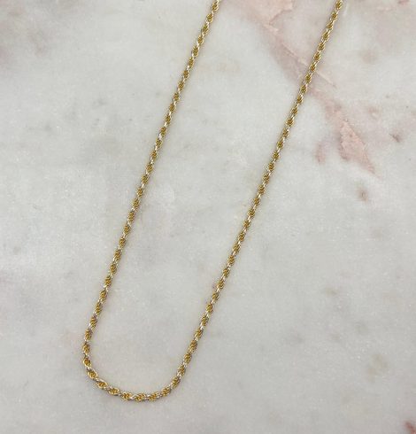 A photo of the Two Tone Rope Twist Necklace product