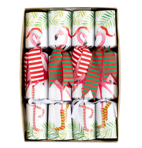 Christmas Flamingo Crackers A photo of the Christmas Flamingo Crackers product
