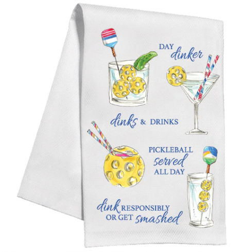 A photo of the Pickleball Cocktails Kitchen Towel product