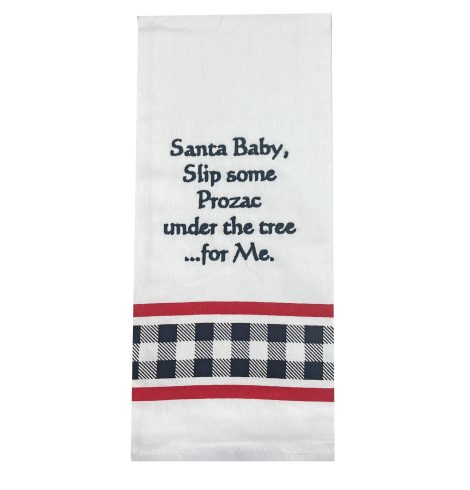 A photo of the Santa Baby Kitchen Towel product