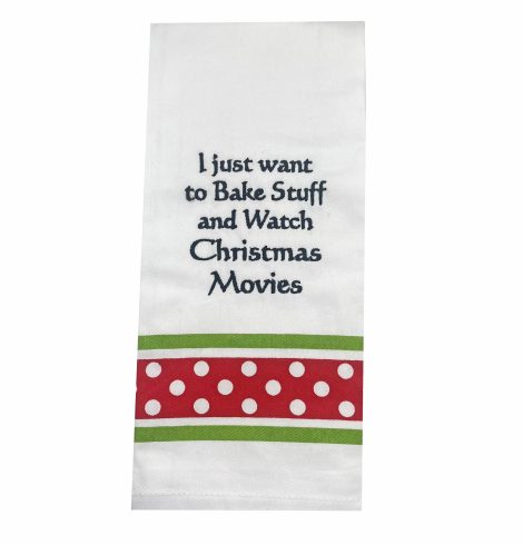 A photo of the Bake Stuff and Watch Christmas Movies Towel product