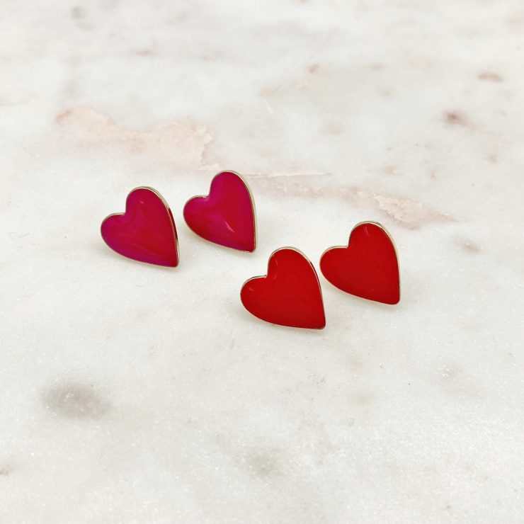 A photo of the Heart Studs product