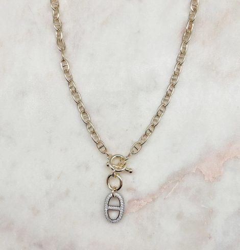 A photo of the Mila Necklace in Gold product