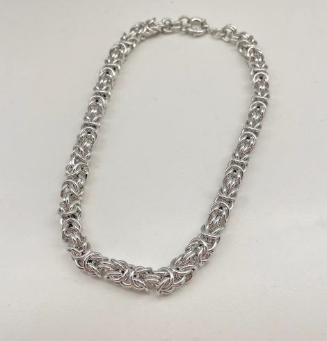 A photo of the Rosa Necklace in Silver product